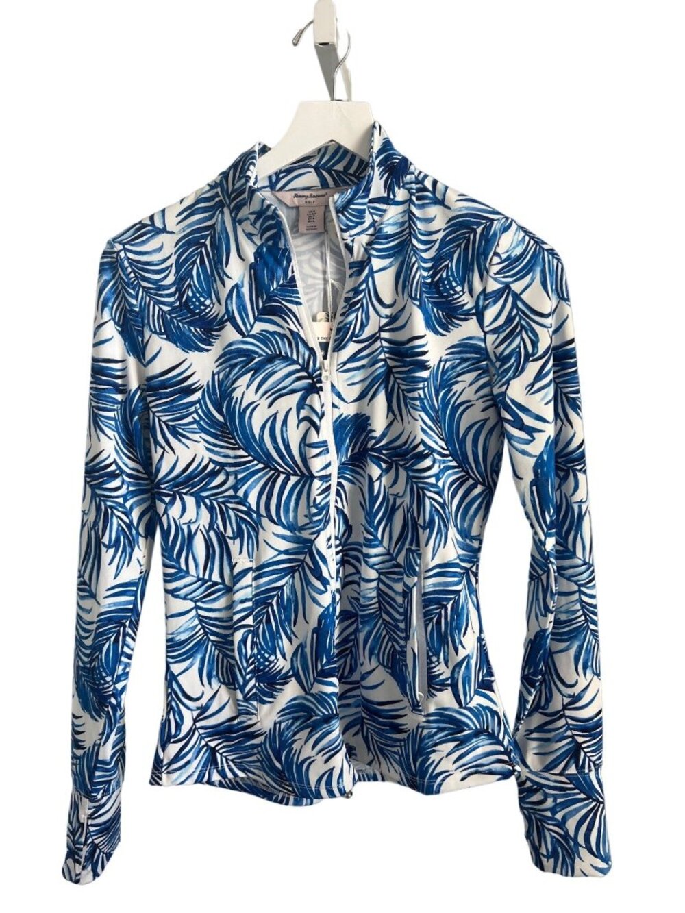 Tommy Bahama Golf Zip-Up Palm Print UPF 50 Jacket